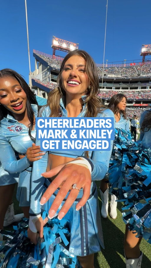 Huge congratulations to Titans Cheerleaders Mark and Kinley on their engagement! So happy for these two 🥹💙