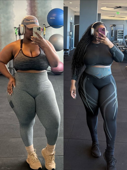 I asked my homeboy - “do you think I can reshape my body to look like an athlete 😏 ?” He said “well…yes” 🤷🏽‍♂️

Then I go “about how long will something like that take me?” Then he said “about 2.5-3 years- you got time?” 🤔

And I said “BET” 🫡

Today, makes 1 year officially of me training consistently in the gym to get into the best shape of my life. 2026 gone have to see me 😤😤💪🏾🏋🏽‍♀️

Here are my stats: 

Weight: 300lbs —> 260 lbs
Body fat %: 65.8% —> 48.1%
Waist: 46 inches —> 34 inches
Hips: 64 inches —> 54 inches
Thigh circum.: 30 inches —> 32 inches

1 year down about to 2 more years to go, I’m so proud of the progress I’ve made! 🥹👏🏽

#bodybuilding #weightlifting #bodyrecomposition

Set: @gymsharkwomen @gymshark