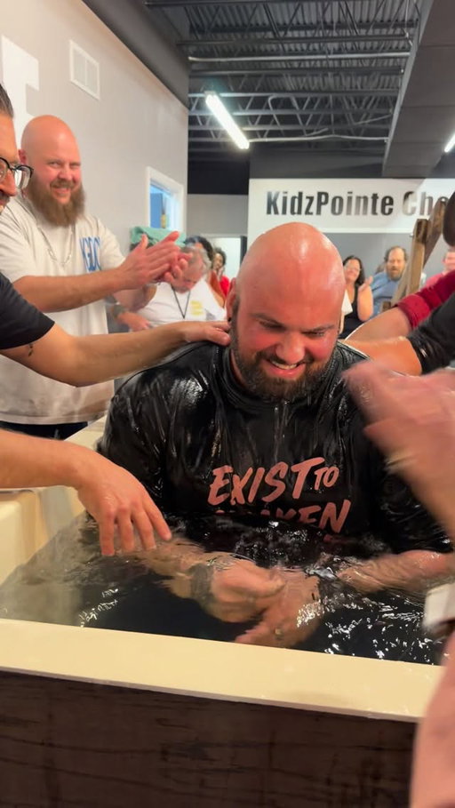 Today was a very very special day…. I’ve been struggling with drug addiction since I was 18 years old (I’m 36).

I’ve ruined countless relationships, friendships, and allowed drugs to tear apart my [personal] life.

I had my “Come to Jesus” moment recently and am proud to say I’m 51 days sober and am a new follower of Christ!

This morning, I got baptized and I’m so thankful to be alive and to be able to spread the word and my testimony moving forward.

God is Good.

- Lukas