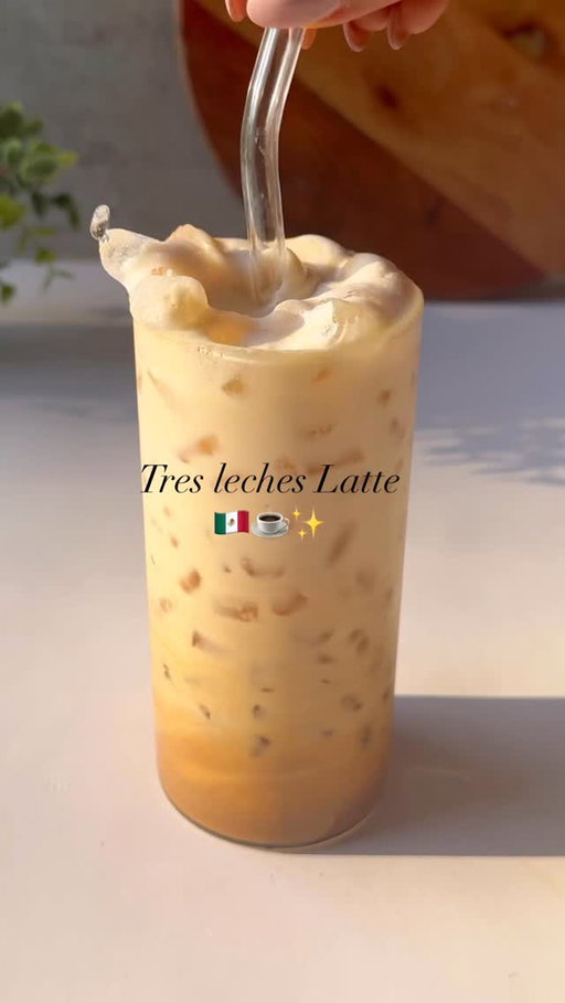 If you love the Mexican Tres Leches Dessert, then try this super delicious Tres Leches latte ✨

Iced Tres Leches Latte Recipe
Ingredients:
Instructions:
-Dissolve Instant Coffee:In a glass, dissolve 2 tsp of instant coffee in 2-3 tosp of hot water. Stir until fully mixed.
-Add Condensed Milk: Mix in 1 -2 tbsp of condensed milk with the coffee until well combined.
-Add Ice:Fill the glass with ice cubes.
-Pour in the Milk: Add 15 ml of evaporated milk, followed by 100 ml of cold milk.
-Stir and Enjoy:Stir everything together for a sweet and creamy iced latte!

#tresleche #icedlatte #nescafegold #coffeegirl #reelsinstragram #instantcoffee #reelsvíral #icedlatte #reelsinstagaram #whippedcoffee #whippedcoffee