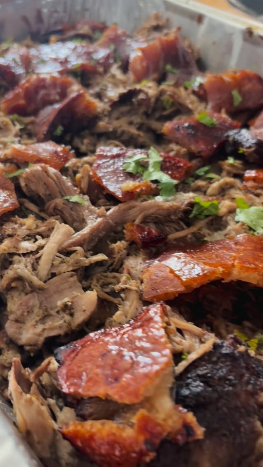 Pernil (Picnic Shoulder) Recipe 🇵🇷

Sofrito:
* 1/2c Garlic Cloves
* 5 Aji Dulce or 1 Cubanelle 
* 1/2 Small Yellow Onion 
* 3 Culantro or Handful Cilantro
* 1/2c White Vinegar
Marinate:
* 11lbs Picnic Shoulder 
* Sofrito
* 4Tbsp Achiote (Recipe Pinned)
* Or substitute 4Tbsp oil of your choice with 2 packets Sazon
* 2Tbsp Garlic Powder
* 2Tbsp Dominican Oregano Powder or Regular 
* 1Tsp Cumin Powder 
* 2 Tsp Onion Powder
* 2Tbsp Adobo
* 2Tsp Pink Salt or Sea Salt 
* Additional 1Tsp Sea Salt for skin