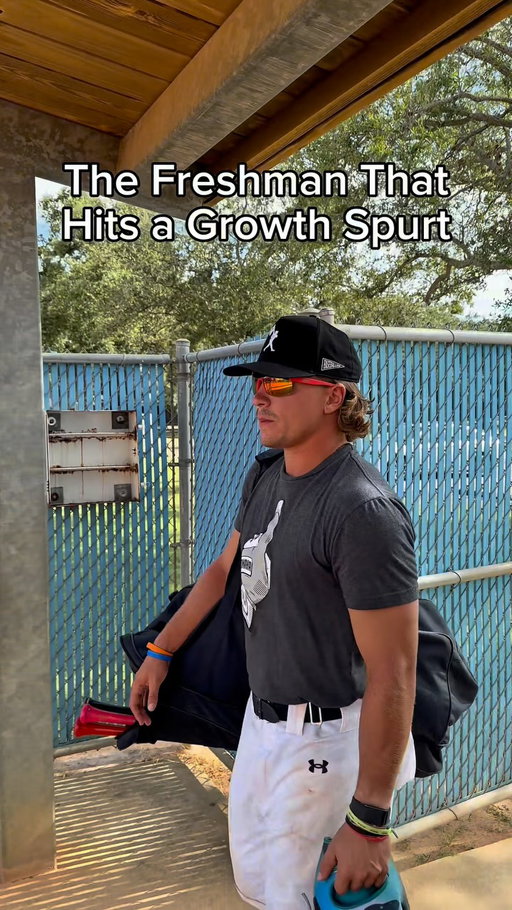 Freshman that Hits a Growth Spurt 🤣 #baseball #comedy #reels #viral #freshman #funny