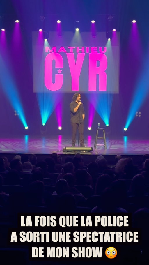 Y'a toujours de l'action à mes shows! 😅 Prends tes 🎟️ au www. mathieucyr .ca 🎉