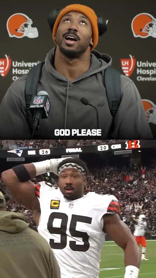 Myles Garrett was in awe 😭