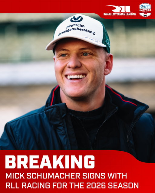 Welcome to INDYCAR!
 
Mick Schumacher is joining Rahal Letterman Lanigan Racing to pilot the No. 47 for the 2026 season.