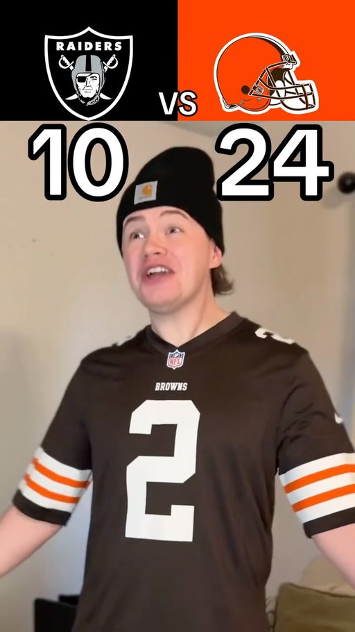 RAIDERS VS BROWNS RECAP😳🤣🏈 #nfl #football #raiders #browns #skit #funny