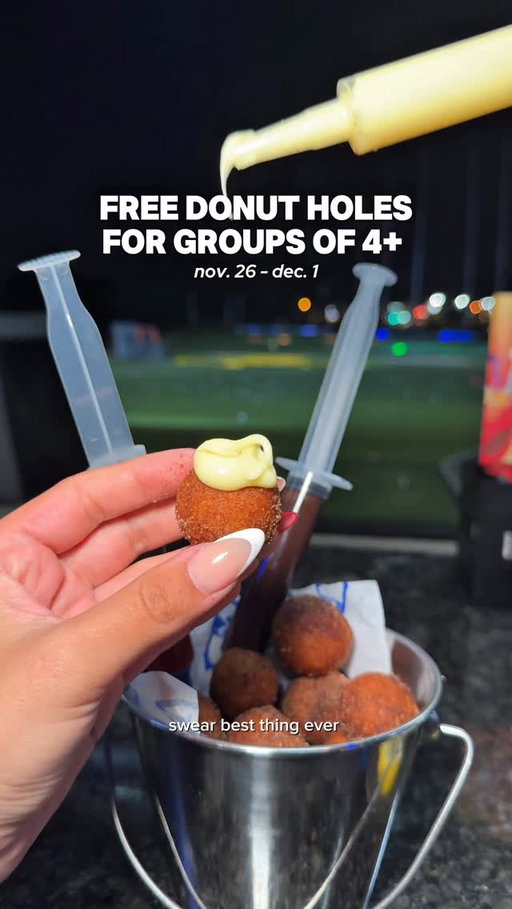 bring 3 friends + mention this deal to your bayhost in the bay = get free donut holes