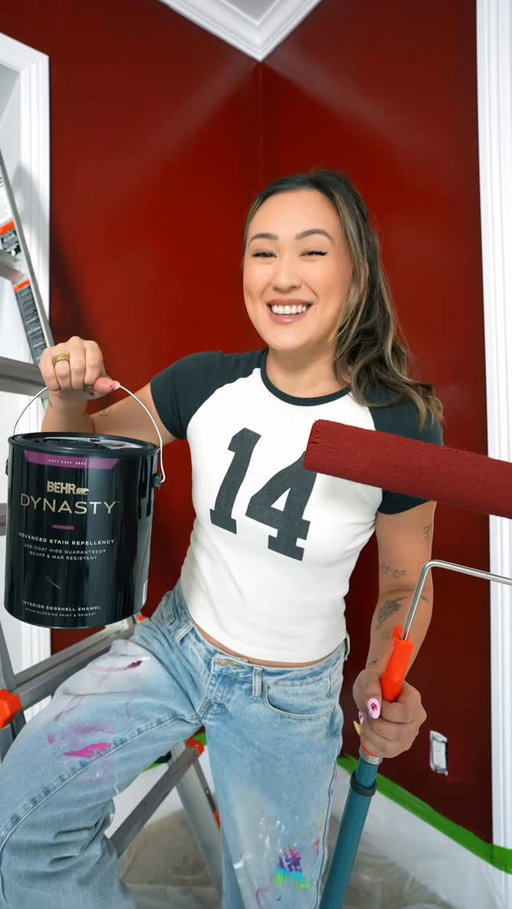 the glow up goes CRAZY, tysm to @behrpaint and CHIPOTLE PASTE!!! #ad (the literal dream partner for this makeover series) so excited to see this dining room come together, see you in part 3!