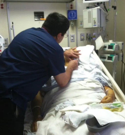 This photo popped up on my Timehop today from 11 years ago. We were in the hospital, waiting to bring my husband home for hospice. A nurse walked in and asked if he could shave him, and at first I said no because… what was the point? But he gently explained that on his breaks, he would shave patients who needed help or couldn’t do it themselves.

It was such a simple act of kindness, but one that caught me completely off guard. In the middle of one of the hardest chapters of my life, here was a stranger choosing to care in a way that went far beyond his job description. I’m so grateful I have this photograph. Proof that this moment actually happened, and a reminder that kindness leaves a mark long after the moment is gone.

To every nurse: I commend you. Through all the hospital stays my husband had, I never met a nurse who didn’t give their absolute best. You carry families through moments they’ll never forget, and sometimes you become the steady hand holding everything together.

Here’s to kindness, to compassion, and to the quiet ways people show up when we need it most.