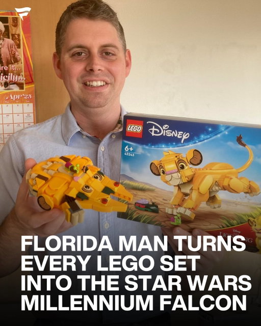 He’s turning Disney Princesses into the Millennium Falcon 😅

Brad Barber is a LEGO builder known for reimagining existing sets as Star Wars themed builds, most often versions of the Millennium Falcon.

He has even transformed sets based on The Lion King’s Simba, Fast and Furious, and Disney Princesses into Millennium Falcon styled builds, using only the pieces from those original kits. His work showcases how completely unrelated themes can be reworked into designs inspired by Star Wars’ most famous ship.

A standout in the LEGO community, proving that with the right vision even the most unexpected set can become a starship.

(via @creationcaravan4)
