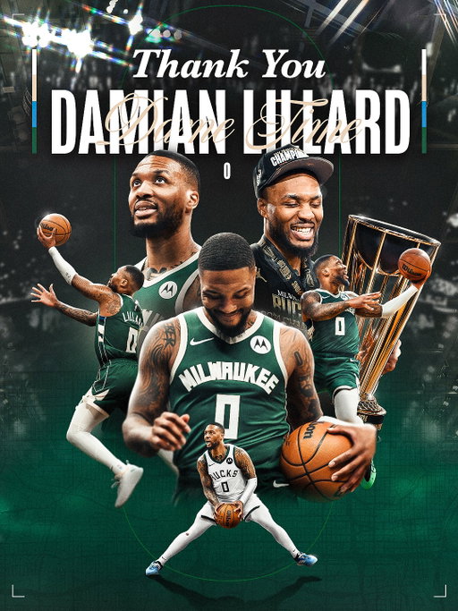 Two seasons of toughness, clutch buckets, and memorable moments in Milwaukee. Dame Time will always hold a place in our history. 

Thank you, Dame. 💚