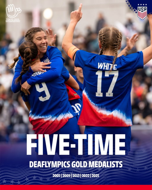 COUNT ‘EM 🥇🥇🥇🥇🥇 #USdeafWNT