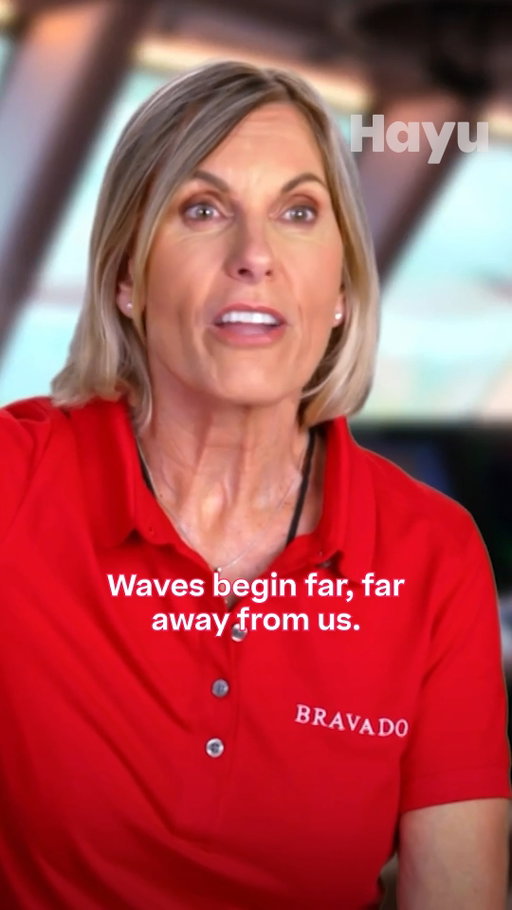 Captain Sandy's nervous about the waves on this week's #BelowDeckMed!