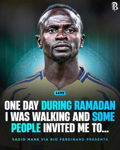 This is class… Sadio Mane revealed a story from back in Ramadan when he was casually walking by some workers and they offered him food to eat with them on the street. 

“One day during Ramadan, I was walking and some people invited me to eat with them. I said, ‘My friend, you don’t even know me,’ jokingly...” 

“They were workers from Bangladesh, eating on the street, and they insisted: ‘No, no, it doesn’t matter, here it’s like this. If you pass by, you must eat with us’”

“They didn’t know who I was at all, and that’s what touched me the most.

It’s so good to see how Muslim’s unite like this especially in times like Ramadan. It doesn’t matter how big your status is, how much wealth and fame you have, we are all united as an ummah ❤️

Watch the full podcast on the @rioferdinandpresents YouTube channel 🤝