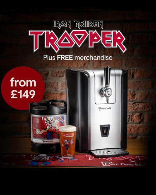 Calling all TROOPER fans in the UK! 🇬🇧 We’ve teamed up with @perfectdraftuk so you can now enjoy fresh draught pints of TROOPER in the comfort of your own home. 🍺
 
PerfectDraft machines chill your pint to the perfect temperature and keeps your 6L keg of TROOPER (that’s 10.5 glorious pints!) fresh for up to 30 days.
 
Check out their Black Friday sale and get your own machine bundle from only £149 - cheers to that! 🍻
 
#BlackFriday #PerfectDraft #Trooper