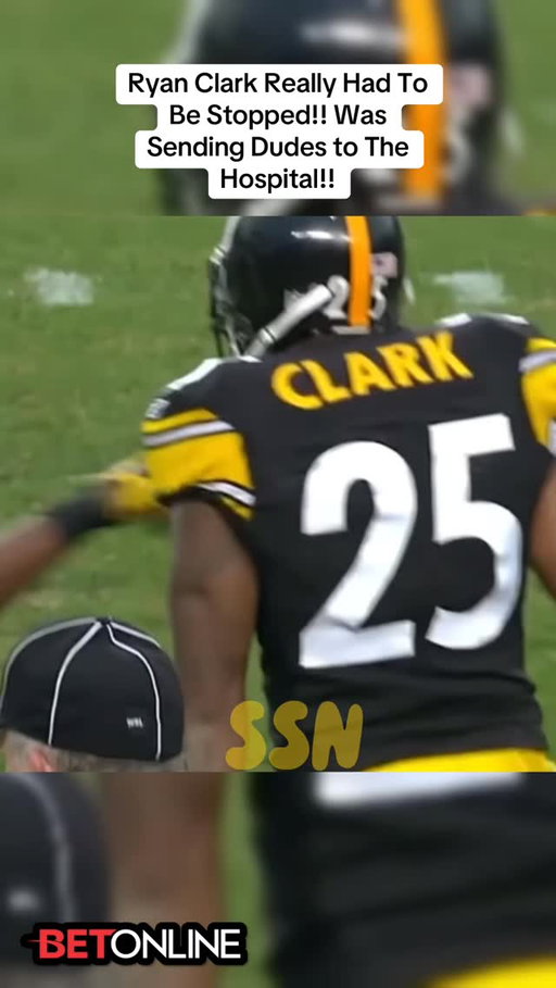 Ryan Clark Really Had To Be Stopped!! Was Sending Dudes to The Hospital!! @betonline_ag 

#ryanclark #nfl #pittsburghsteelers #hitstick #nflfootball #cte #steelers #safety #football #explore #explorepage