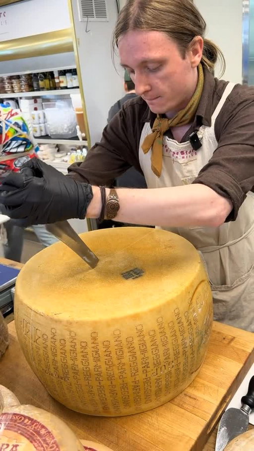 Let’s cut some cheese, Parmigiano Reggiano! #cheesestoreofbeverlyhills #cheesestore #cheesemonger #beverlyhills