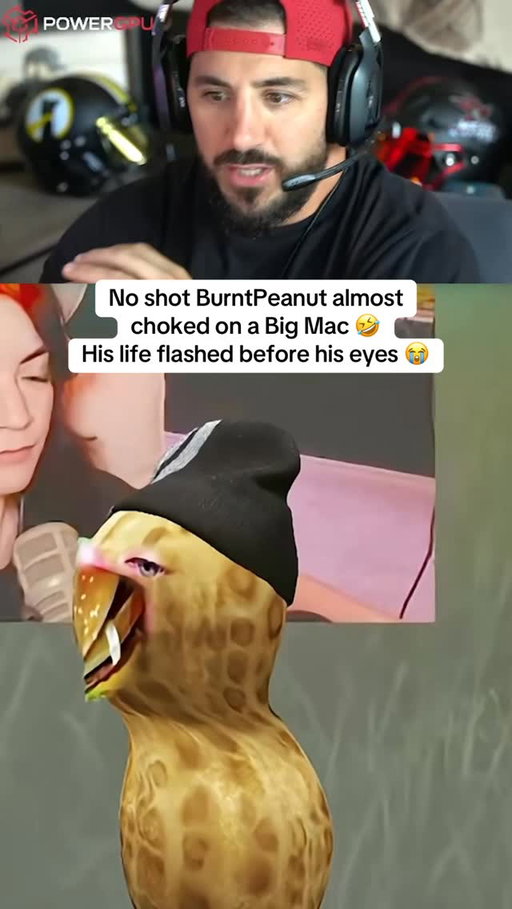 We live in a world where a Peanut can choke on a Big Mac while streaming 🤣