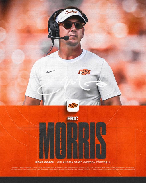 Coach Morris takes the reins. Welcome to Cowboy Country 🤠

#GoPokes | #okstate