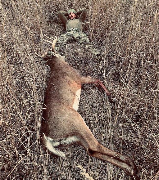 That was a hell of a drag out… blessed to be back out here #weouthere #bowhunting #bigboy