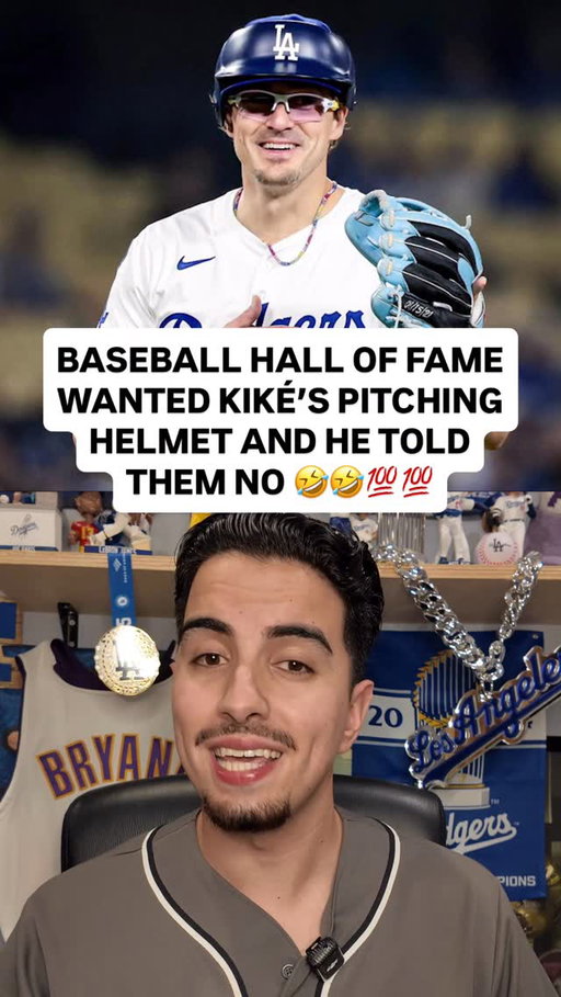 Kiké Hernández took a protective pitcher’s helmet from Bobby Miller in Spring Training and loved it so much this year that he didn’t give to the Hall of Fame 🤣

Dodgers need to re-sign this man.

Shot by Noel Sanchez, @noisebynoel 🔥

#losangeles #dodgers #trendingreels