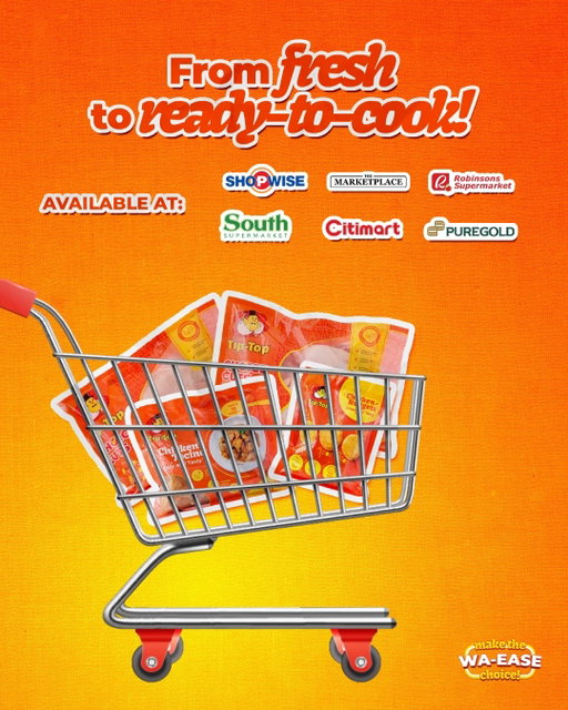 It's everywhere!!! 🍗🛒 Add Tip-Top Chicken to your cart today, the smart choice for every meal!

Find it at your nearest Robinsons Supermarket, Shopwise, South Supermarket, Citimart, Puregold, and The Marketplace.