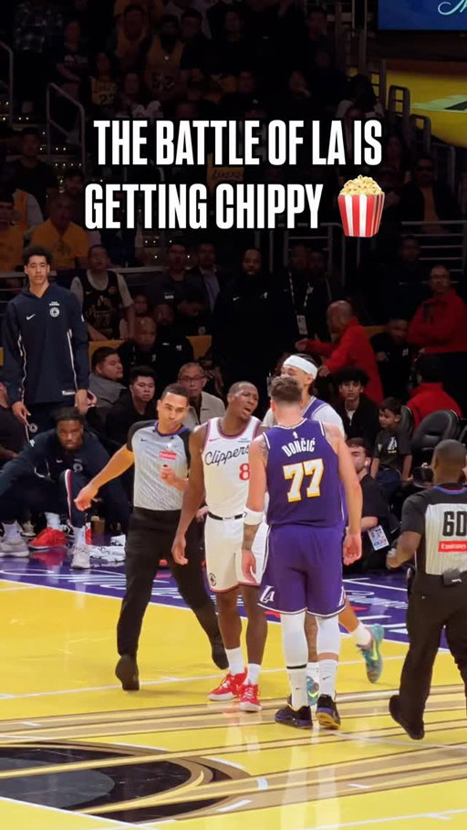 LUKA GOING AT IT WITH THE KRIS DUNN 🍿