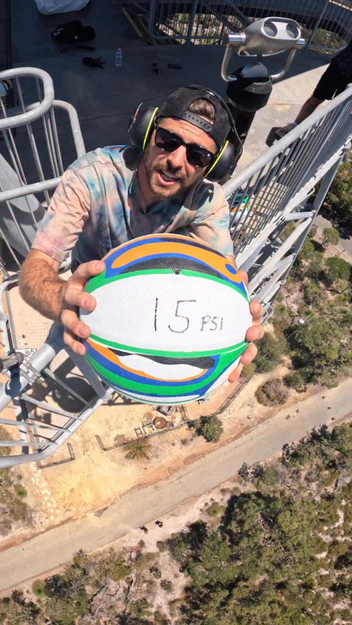 Explosion drop testing our @rexy 🏀