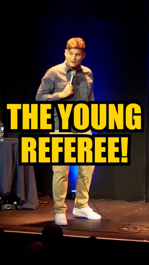 The young referee! - watch till the end! - great to chat to young Lewis on tour @arc_stockton - I’m back there next year with my other show blood sugar baby, link in bio ❤️ #funny #crowdwork #comedy #improv
