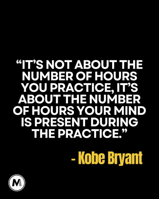 Presence makes practice powerful. You can spend hours going through motions or ten focused minutes that actually move you forward. The difference isn’t time — it’s attention. 🧠