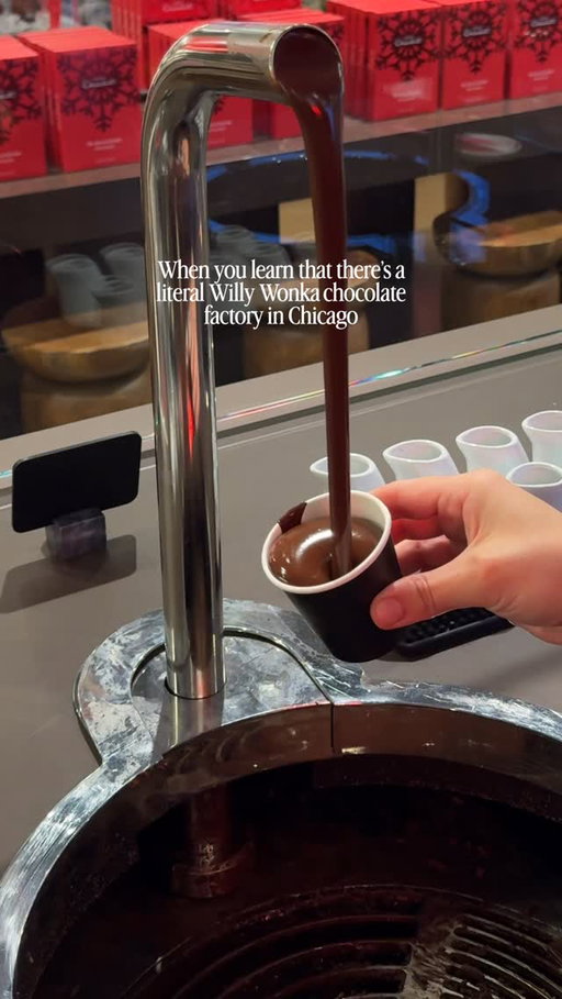 This Chicago chocolate shop is what chocolate lovers’ dreams are made of.

Not one, but two drinking-chocolate fountains pouring the most indulgent, rich, creamy chocolate - are you drooling yet? Because I am.

Pair it with a warm, gooey slice of banana bread and all you’re missing are a few snowflakes outside for the perfect winter day in Chicago 🤍

📍 Hotel Chocolat 

Follow for more things to do in Chicago and things to do in the Chicago suburbs