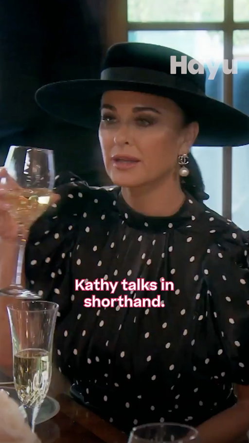 Kathy + shorthand = love. #RHOBH
