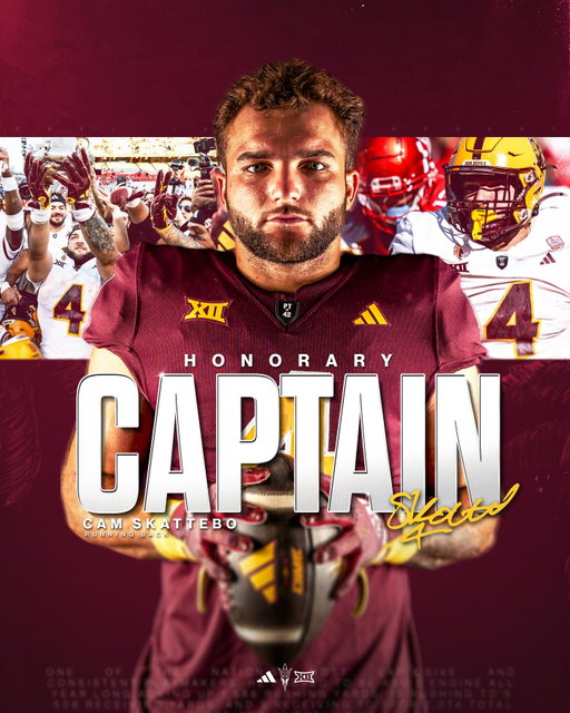 Back in the Valley ‼️

Cam Skattebo will serve as our Honorary Captain this Friday for the Duel in the Desert!