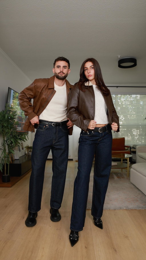 #AD Decided on matching outfits for a holiday party, and it all started with our @levis loose jeans.

 #LevisPartner #MatchingFits #LevisJeans