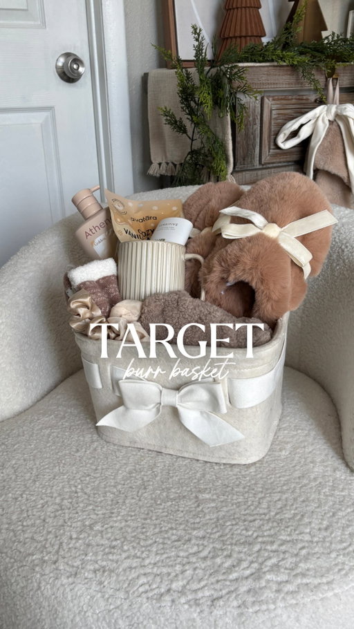 burr basket idea 🧸🤍 everything is from @target 

Say “GIFT” and I’ll send you everything I used to create this cozy, neutral burr basket 🧺 

Burr basket • burr basket gift ideas • Cozy gift basket ideas for her 2025 • how to create a burr basket • burr basket gift for your bestie • target gift ideas • target gift guide • target gifts for her • gifts for her 2025 • holiday gift guide for her, burr basket aesthetic, holiday gifts for women, gift basket for best friend #burrbasket #burrbasketideas #holidaygiftsforher