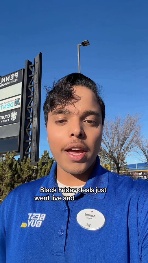 Your Blue Shirt plug for the best Black Friday deals. If you’re shopping this week, start here.
#BlackFridayCA #BestBuyCanada #ShopSmart #TechSavings #FYP

*Offers valid, unless otherwise noted, from November 26 - 30, 2025, but may begin before and may continue or change after. Prices are stated as of the date of this email. Prices and payments are subject to applicable taxes before programming credits. References to savings or sale prices are comparisons to Best Buy Canada regular prices except for Best Buy Marketplace products. Environmental handling fees may apply to certain products.