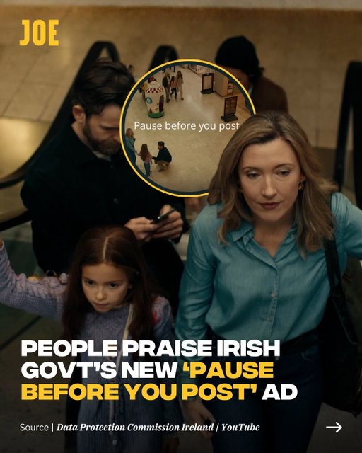 Props to @dpcireland for this ad 🙌

Deeply unsettling but gets the point across perfectly 😬

The Data Protection Commission launched their 'Pause before you post' campaign this month, highlighting the dangers of "sharenting" - the practice of parents regularly sharing information, photos and videos about their children on social media and other online platforms.

That ending is so creepy 😭

#Ireland #Irish #IrishNews
