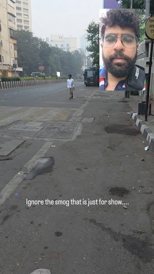 Oodi maarni padi dhooe ke through end me.

[Mumbai redder road urban planning smog pollution crossing]