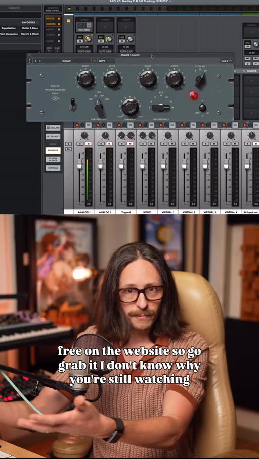Vocal Chain for recording singers, rappers, and content… Here’s the breakdown 👉🏼🎙️🎶
Go grab your FREE plugin from the Universal Audio website today!! Hope this reaches you in time! 🎶

#musicproduction #mixingandmastering #audioengineer #vocals #vocalmixing