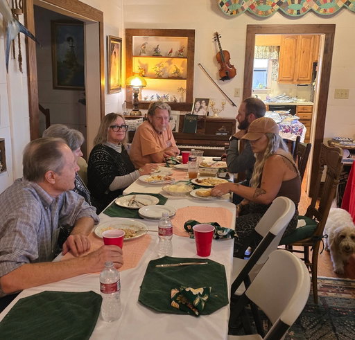 Had a great Thanksgiving feast today. Super lucky to have had 17 friends and family join us at Ticker Tape Farm.  We are thankful for so many things this year (including 4 otters!).
Happy Thanksgiving to you all!  Hope it was a great one!