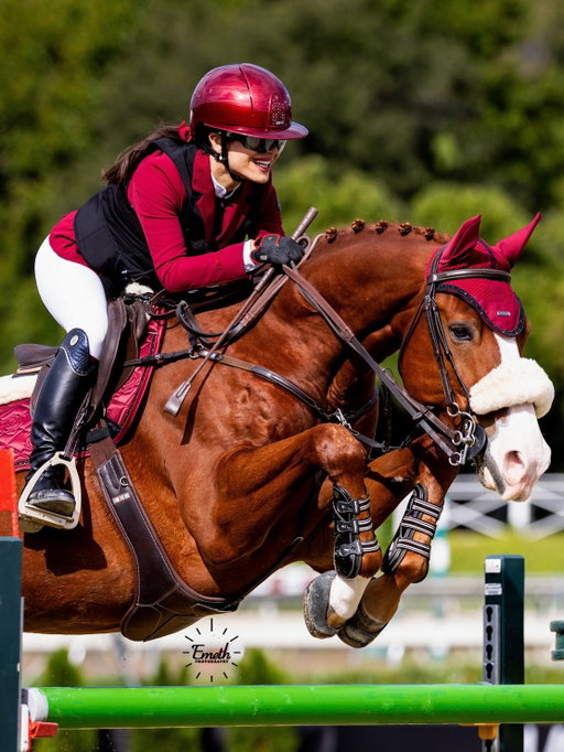 RUBY in ruby ❤️ I am the happiest little cheese ball when I’m riding him. We have SO much fun together. 
When we’re not in the show ring, we’re playing games with each other in the turn out, or grooming each other when I find his favorite spot to be scratched on his withers. 
In the show ring, he is just so game & genuinely wants to do this job, I can feel it & it brings me so much joy. I’m just beyond thrilled & grateful to be able to experience a connection and confidence like this.

He’s the coolest red gemstone I’ve ever met. 

Thank you @emeth_photography for capturing my beautiful boy in his glory, and thank you @haydenclarkesporthorses for all the support and belief in us 🙏🏼 

#equestrian #showjumping #horseshow