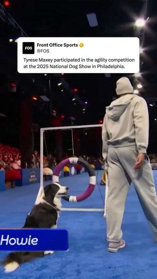 Tyrese Maxey participated in the agility competition at the 2025 National Dog Show in Philadelphia.

The show asked if any 76ers players wanted to coach a dog, per @espn, and Maxey, who has three dogs, agreed.

(🎥 via @nbcsports)