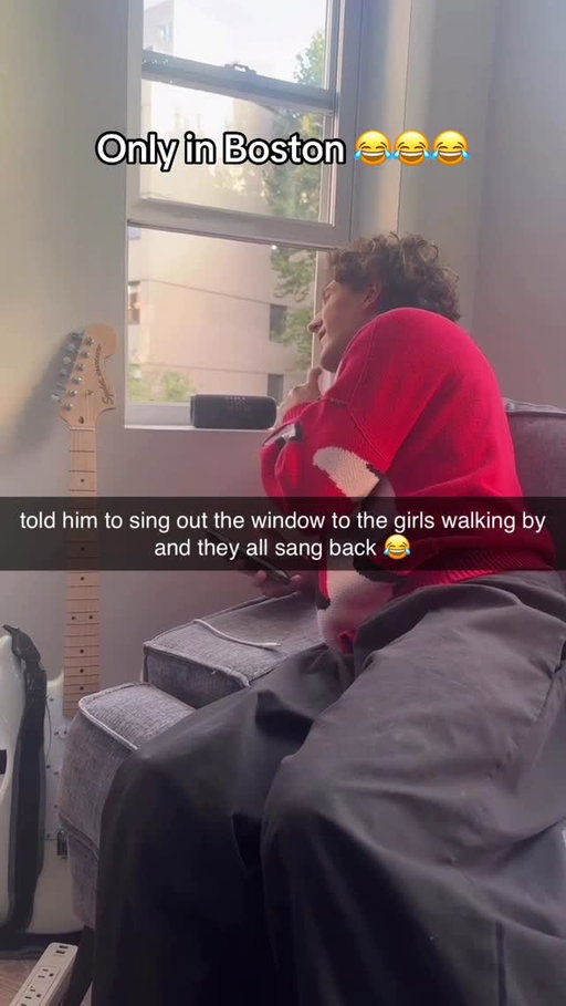 ONLY IN BOSTON 😂 #singing #franksinatra #boston