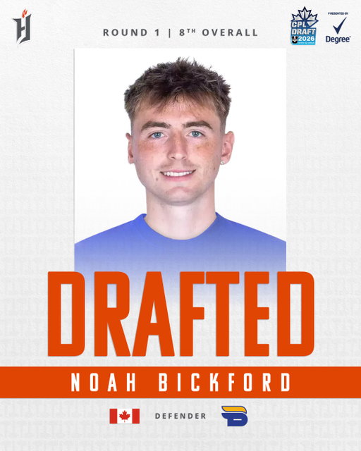 adding to the backline 💪

With the 8th overall pick in the 2026 CPL-U SPORTS Draft, we've selected Noah Bickford from Toronto Metropolitan University.