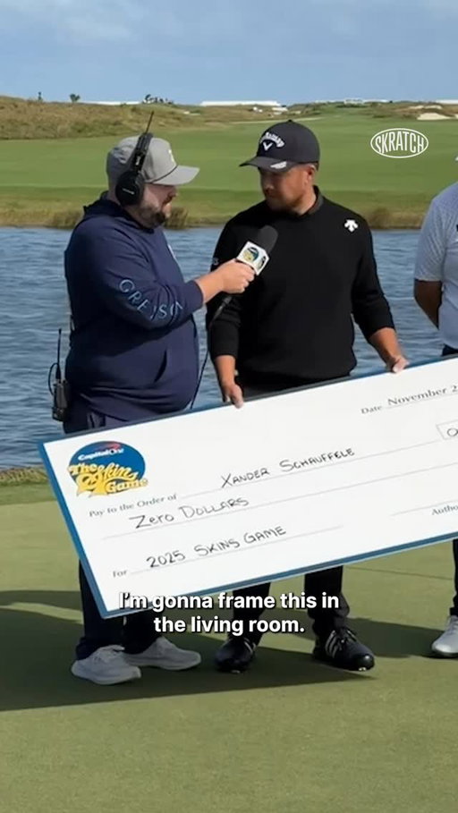Xander may not have won any skins today but he DIDN’T leave Panther National empty handed. 😂