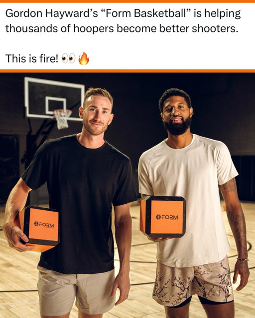 14-year NBA veteran Gordon Hayward’s company @formbasketballtrainer is helping thousands of young players become more confident and consistent shooters. This training tool helps athletes master real shooting fundamentals for long-term success. 

For the first time, their product is on sale during this Black Friday weekend so get one now!