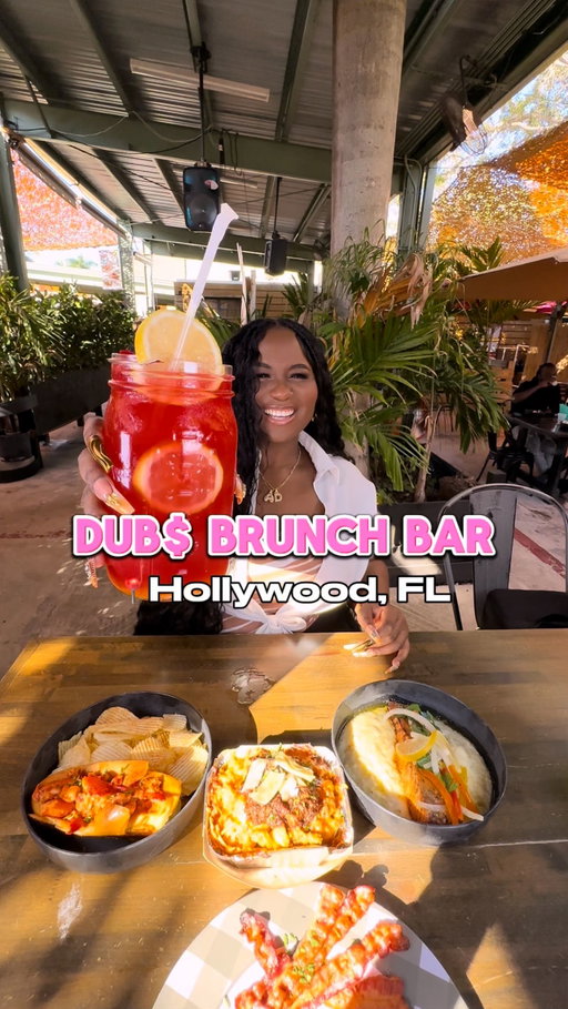 If you love good food, good vibes, and good prices, you need to check out @dubsbrunchbar in Hollywood, FL — located inside the @ygfarmersmarket 🙌🏽✨
Everything on the menu is $20 and the flavors do not miss. Me & my cousin @iamqueenlulub think  this spot is absolutely worth the trip!

🍽️ My Picks:
• Oxtail Mac & Cheese
• Peach Cobbler Pancakes
• Lemon Pepper Salmon & Grits
• OG Chill Lobster Roll
• Strawberry & Mango Lemonade

✨ What to Know:
• Jazz Brunch — every first Sunday 🎷
• DJs — every other Sunday 🎶
• Large parties welcome (email for groups 16+)
• No reservations — first come, first served
• You can also order from: The Trap 954 + Steez Mac & Chz
• Catering available for all events!!

📍 3080 Sheridan St., Hollywood, FL 33021 (inside @ygfarmersmarket)

Trust me… save this spot for your next brunch outing 😍🔥
 
🍴Bling Utensils : @tahjerco🍴
-
-
#DubsBrunchBar #Hollywoodflorida #SouthFloridaBrunch #BrowardBrunch #YellowGreenFarmersMarket #SouthFloridaFoodies #BrunchSpots #MiamiBrunch #BrowardEats #BrunchGoals #FoodieReels #FoodieFinds #BrunchLovers #GoodEatsOnly #BrunchVibes #SouthFloridaRestaurants #FoodPlacesToTry #FoodieLife #SupportLocalRestaurants