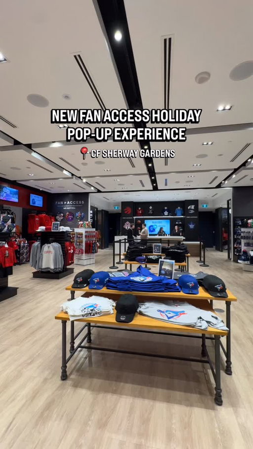 A one-stop-shop for the Toronto sports fans. Visit the Fan Access Holiday Pop-Up at @cfsherway. Open now until December 31st.