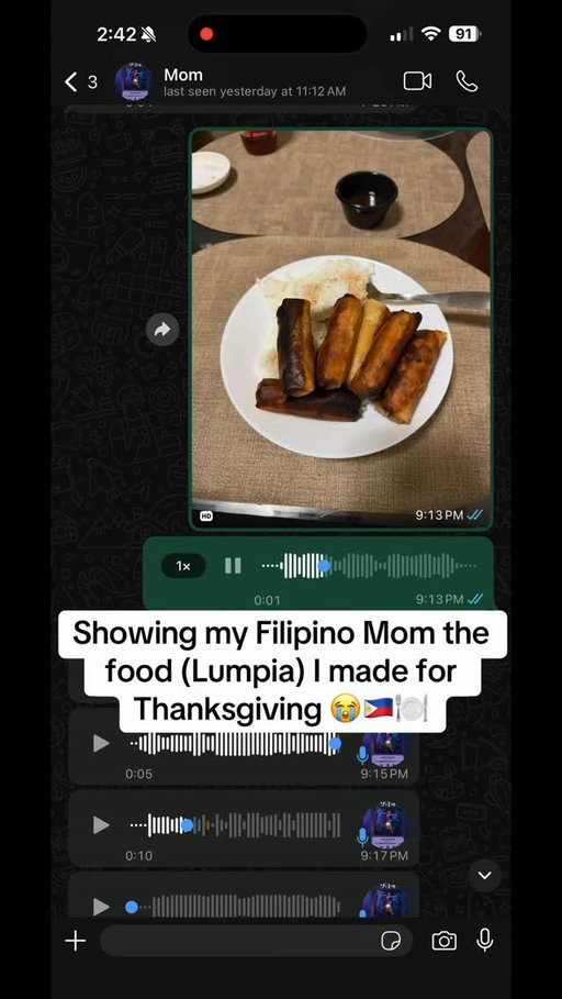 Showing my Filipino Mom the food (lumpia) I made for Thanksgiving 😭🍽️🇵🇭

#explore #explorepage #igreels