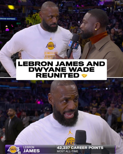Dwyane Wade reunited with former teammate LeBron James to reflect on Year 23 👑 🤩